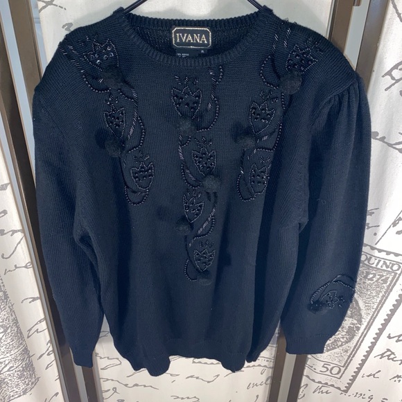 Vintage retro elegant sweater top - Picture 2 of 9